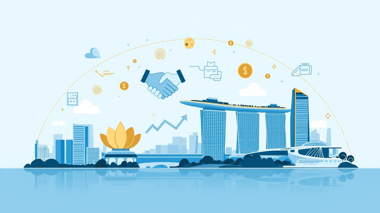 新加坡金融中心天际线与P2P借贷融合图