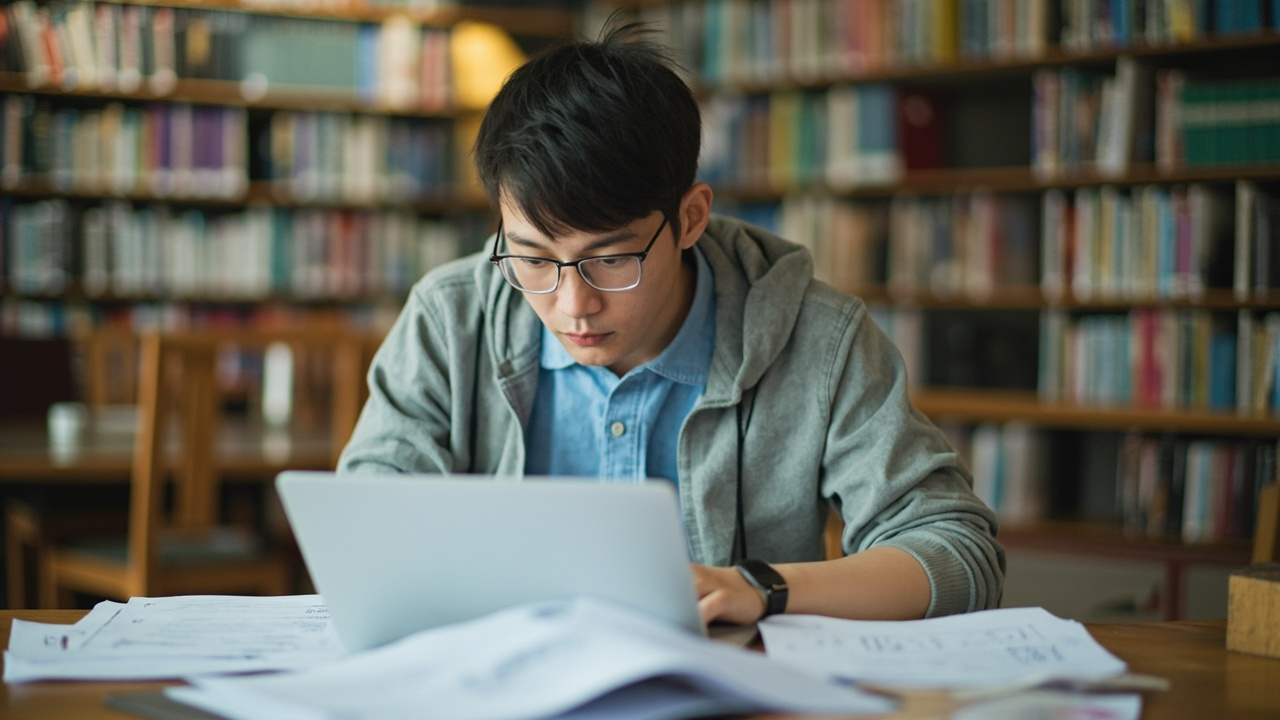 Stanford Student Studying